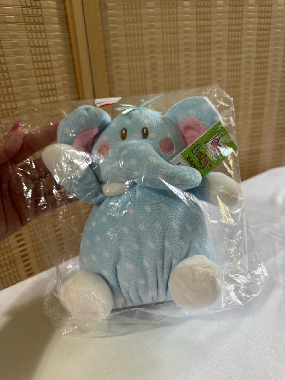 Baby Ganz Blue Elephant Rattle Plush NWT 6” Baby Toy